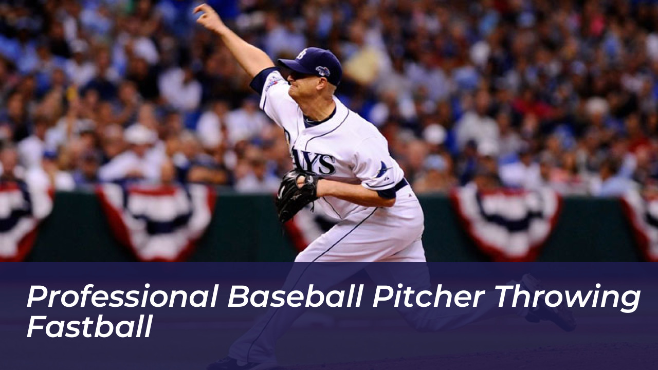 Professional Baseball Pitcher Throwing Fastball