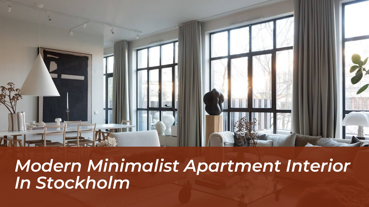 Modern minimalist apartment interior in Stockholm