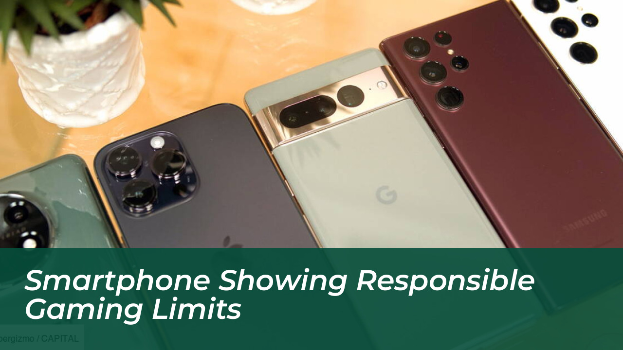 Smartphone Showing Responsible Gaming Limits