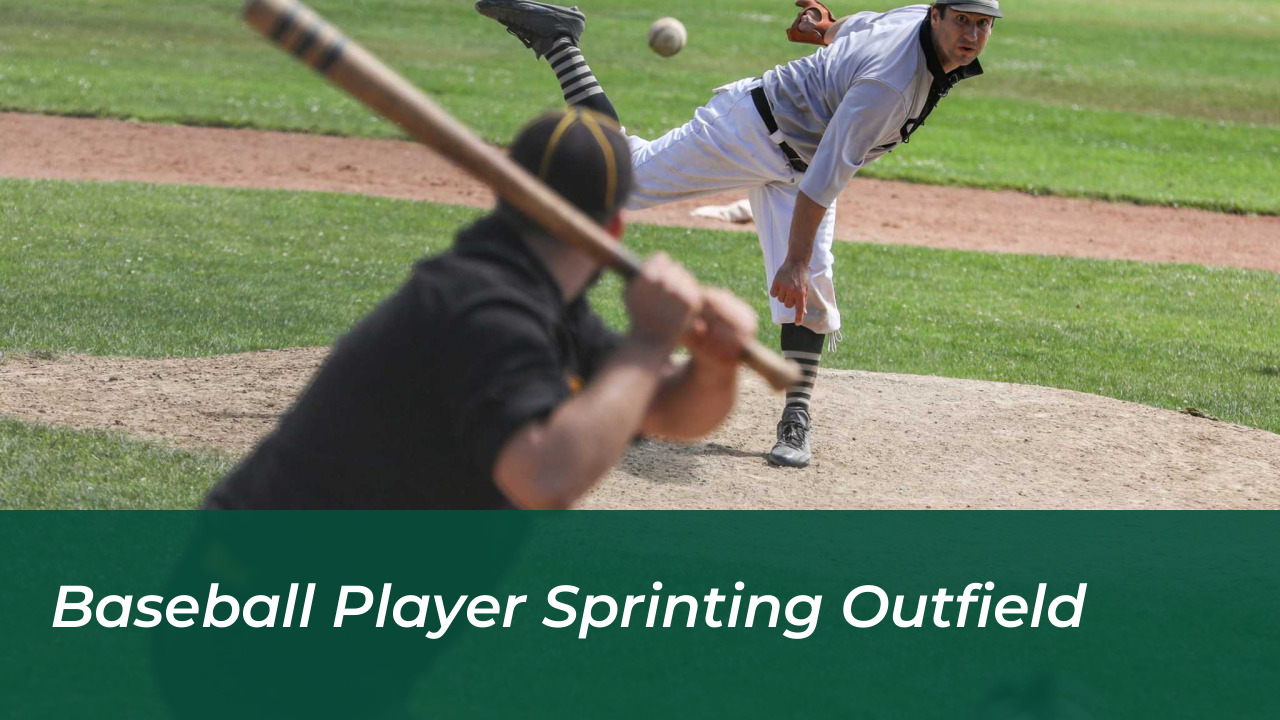 Baseball Player Sprinting Outfield