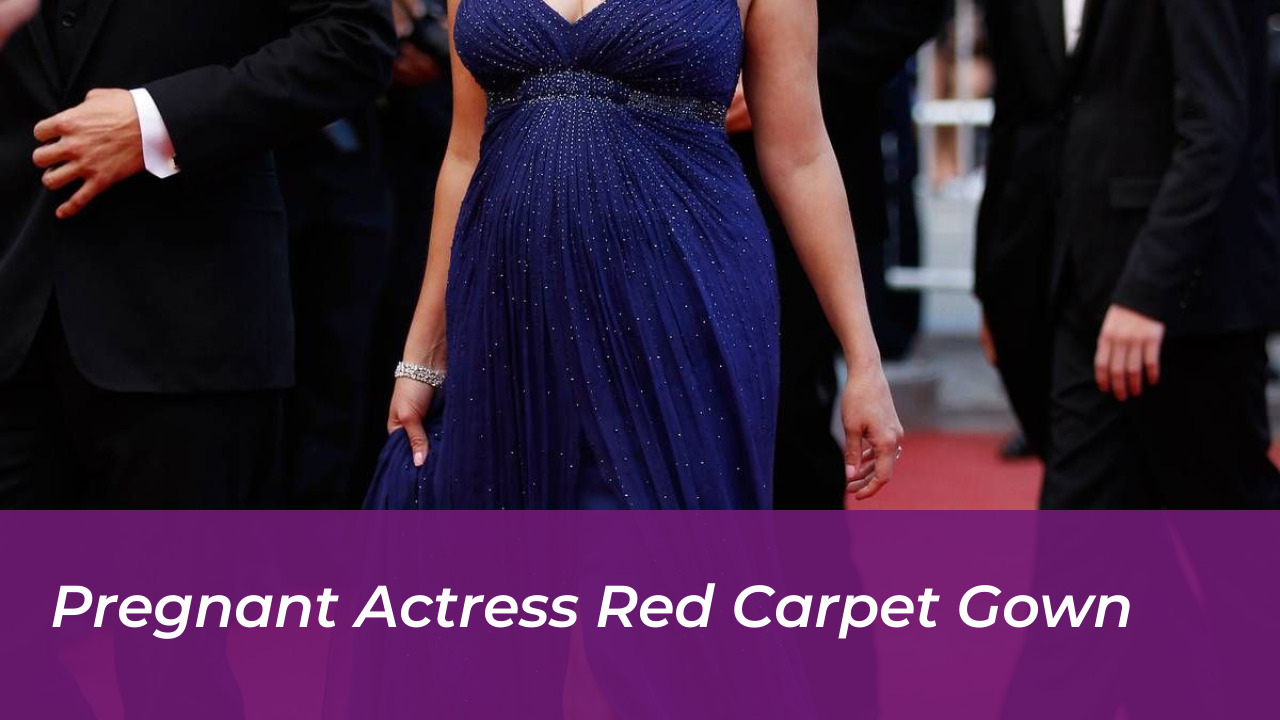 Pregnant Actress Red Carpet Gown