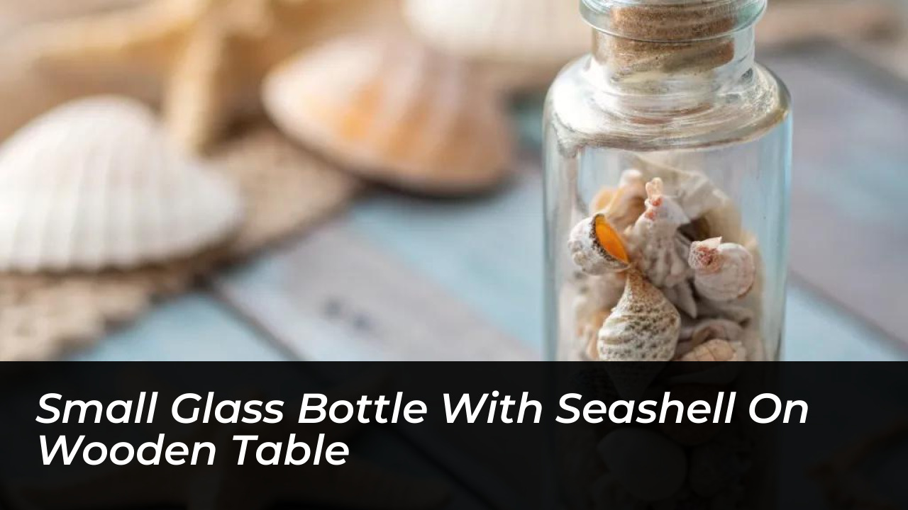 North Ronaldsay Welcomes First Baby in 34 Years 7 Small glass bottle with seashell on wooden table