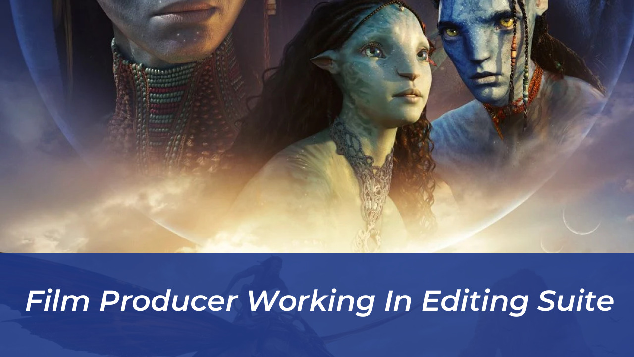 Film Producer Working in Editing Suite