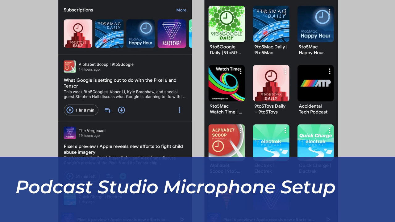 Podcast Studio Microphone Setup