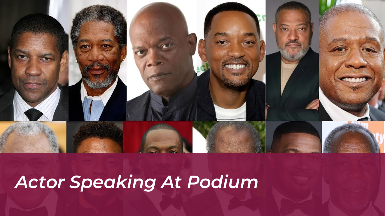 Actor Speaking At Podium