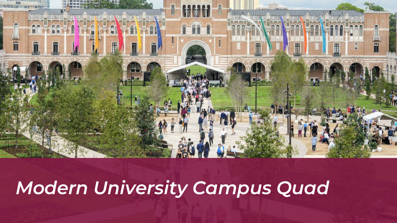 Modern University Campus Quad